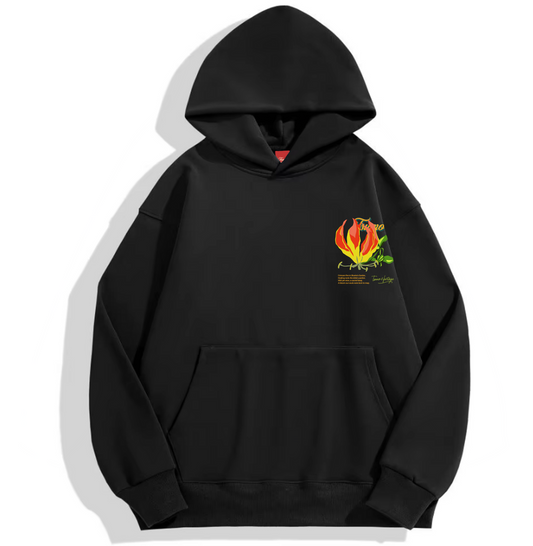 Flame Lily Oversized Pullover Hoodie
