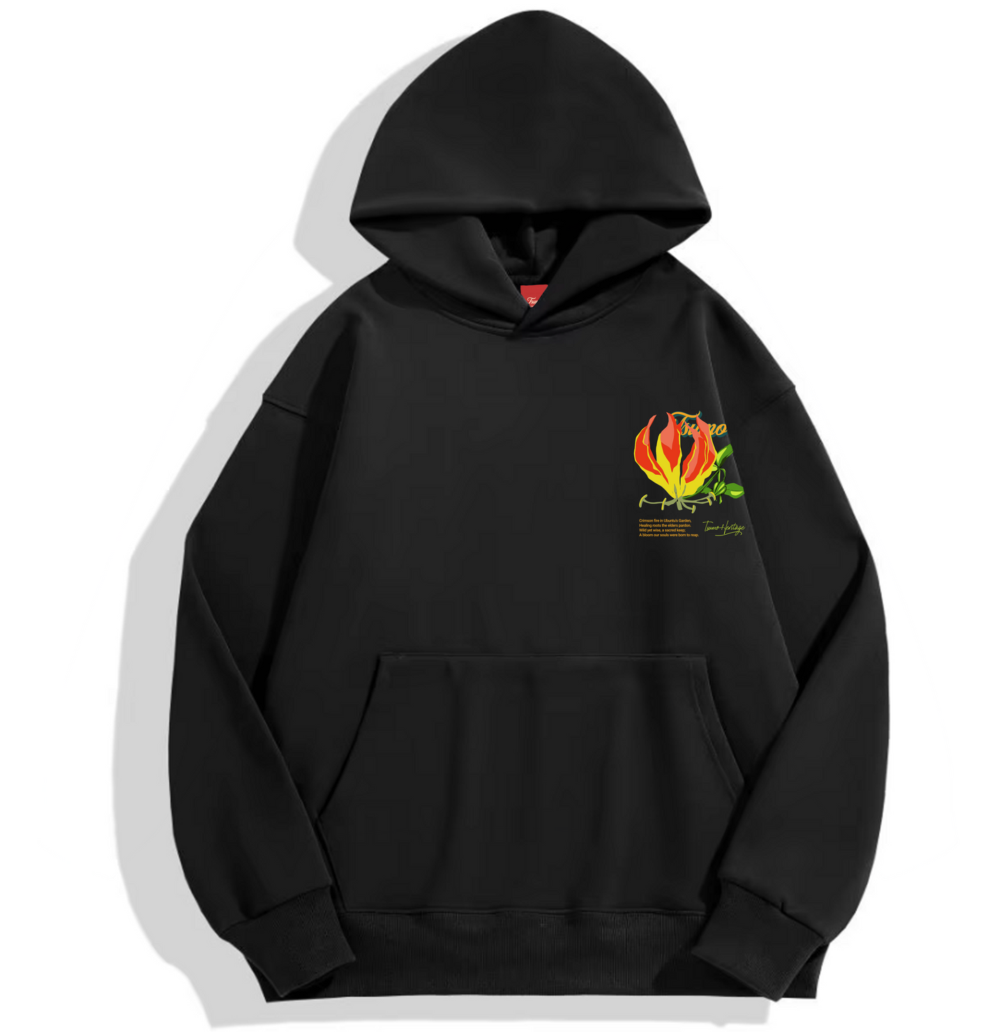 Flame Lily Oversized Pullover Hoodie