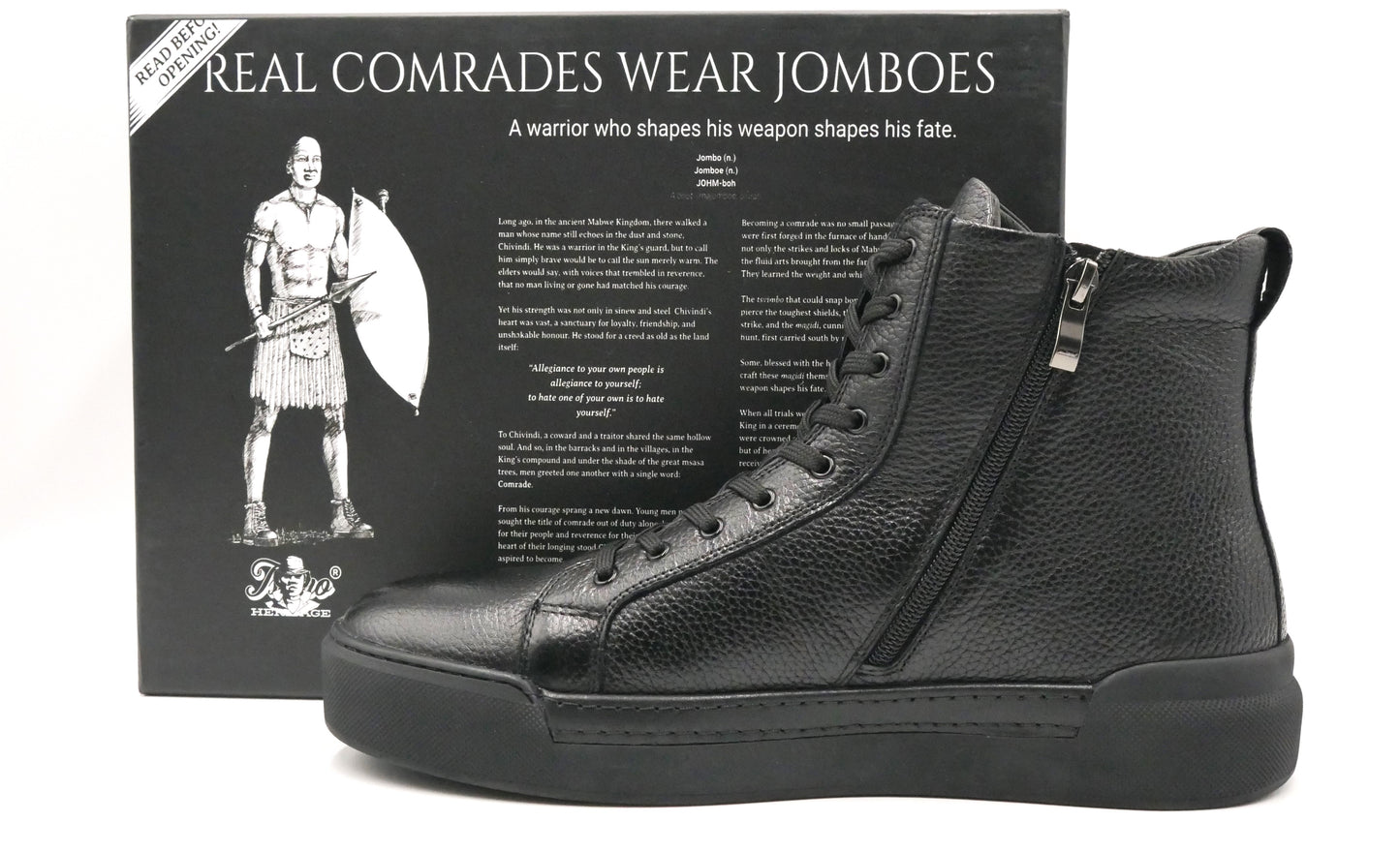 JOMBOE - Leather sneaker boot