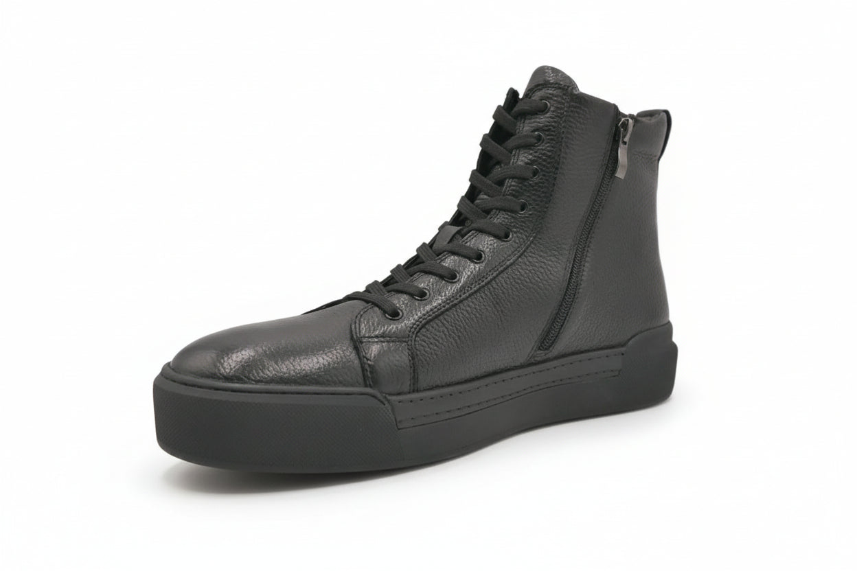 JOMBOE - Leather sneaker boot