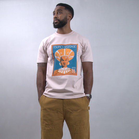 Tsumo Heritage - Dark Pink Stamp Logo Regular fit T-Shirt