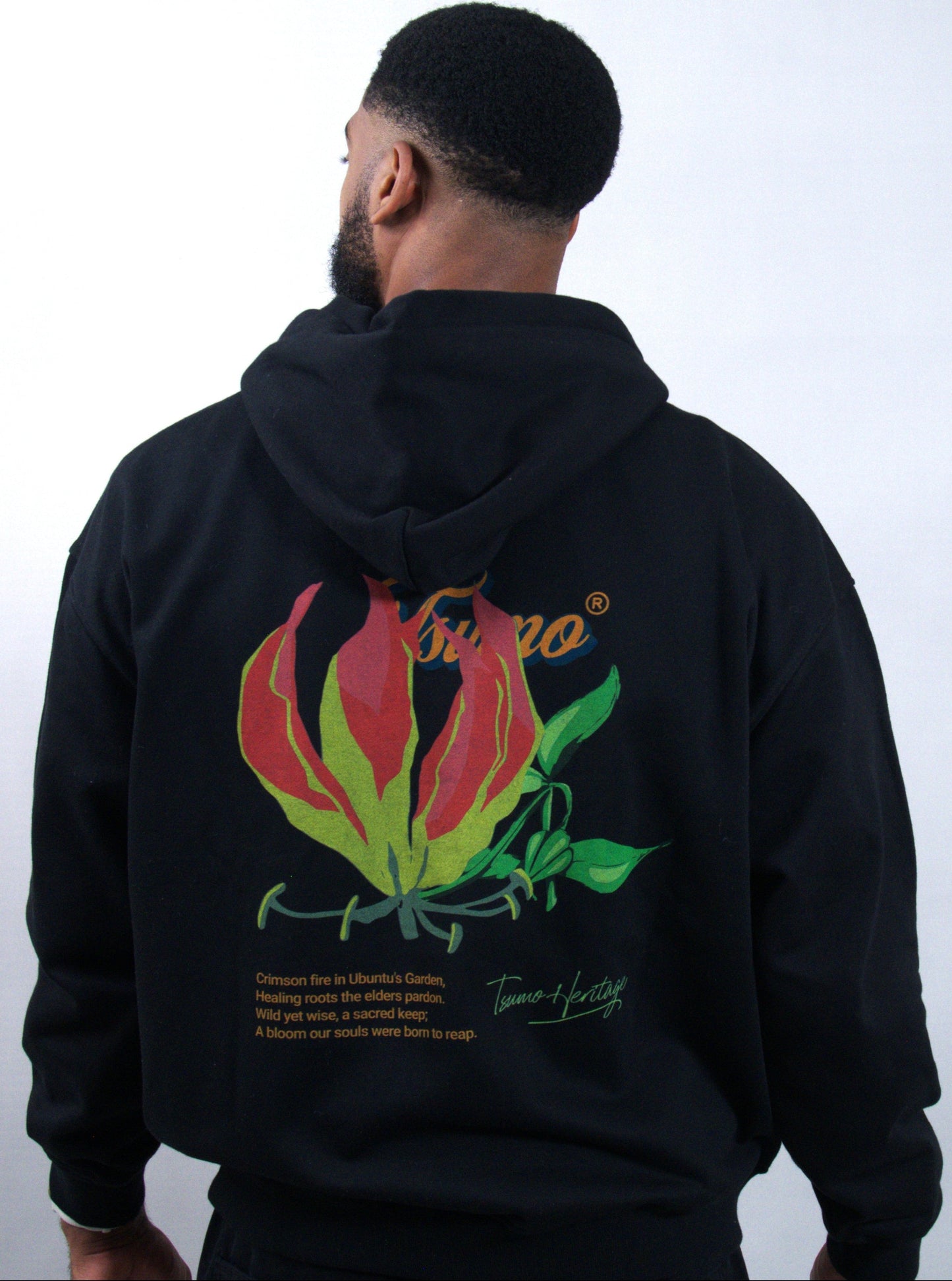 Flame Lily Oversized Pullover Hoodie